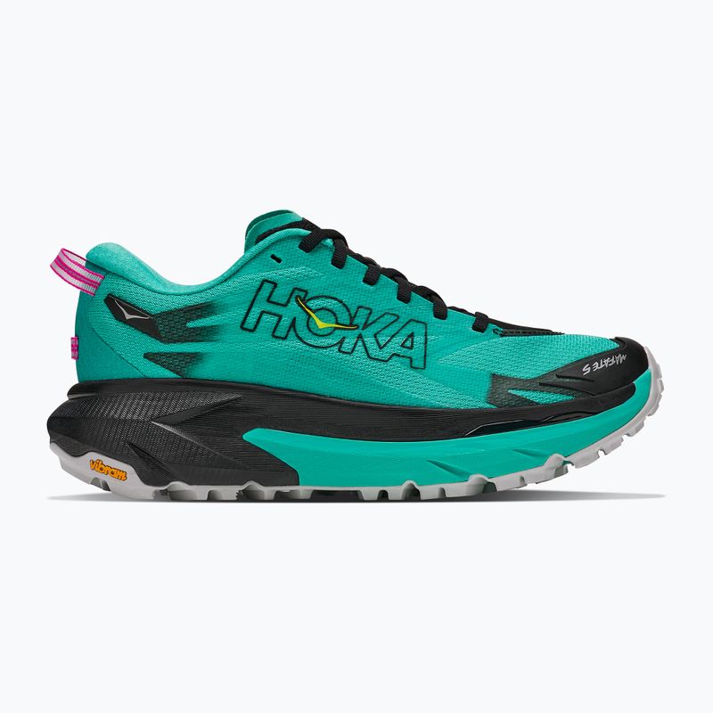 Dámske bežecké topánky HOKA Mafate 5 black/electric aqua 2