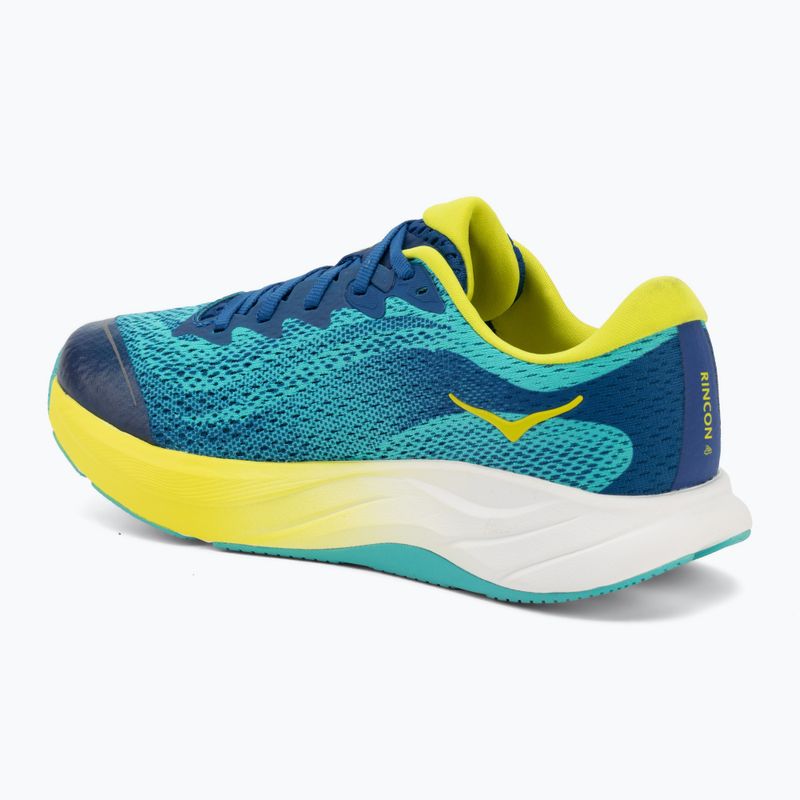 Detské bežecké topánky HOKA Rincon 4 electric aqua/neon hoka citrus 3
