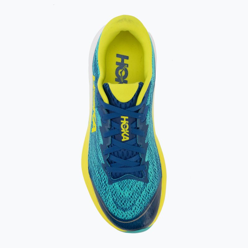Detské bežecké topánky HOKA Rincon 4 electric aqua/neon hoka citrus 5