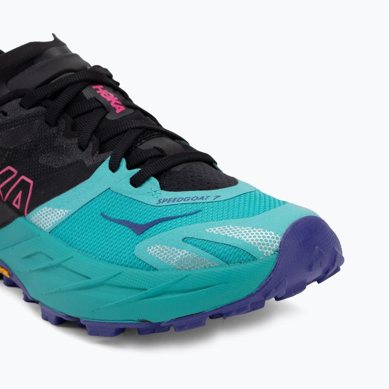 Dámske bežecké topánky HOKA Speedgoat 7 black/electric aqua 7