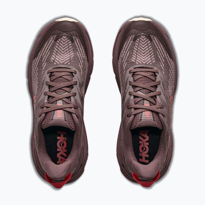 Dámske bežecké topánky HOKA Challenger 8 GTX black/varsity burgundy 5