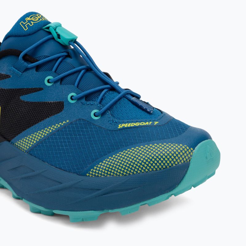 Detské bežecké topánky HOKA Speedgoat 7 black/night glow blue 7