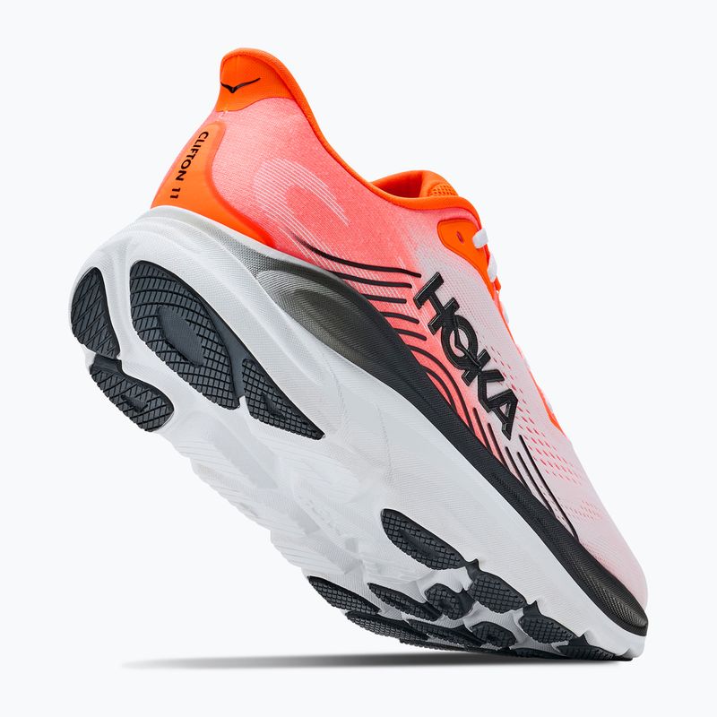Pánske bežecké topánky HOKA Clifton 11 Wide neon tangerine/frost 4