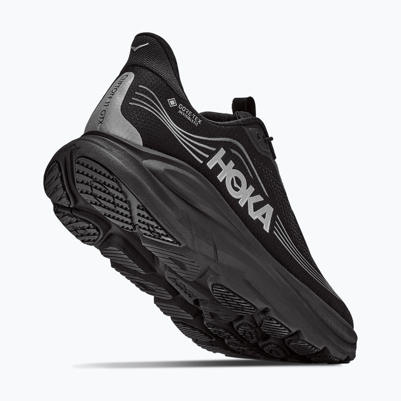 Pánske bežecké topánky HOKA Clifton 11 GTX Wide black/black 5