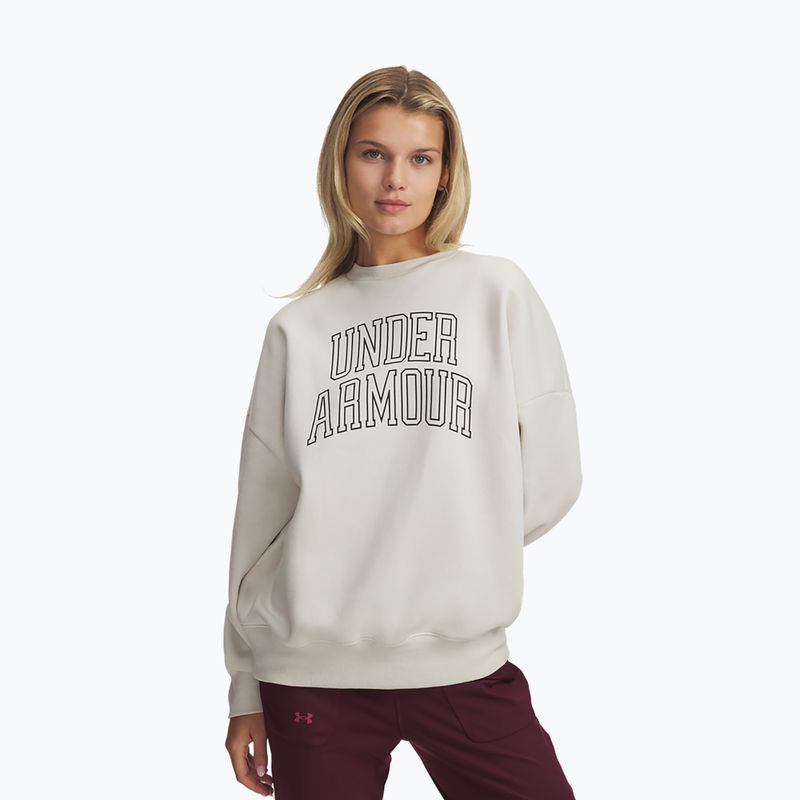 Dámska mikina Under Armour Rival Fleece Varsity Crew Summit White/Black