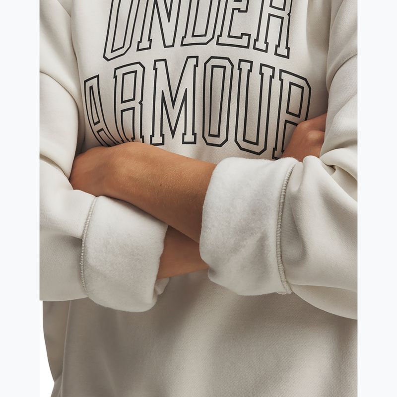 Dámska mikina Under Armour Rival Fleece Varsity Crew Summit White/Black 4