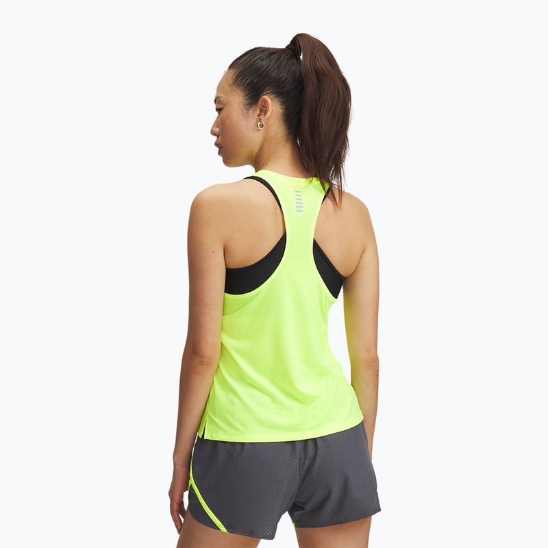 Dámske bežecké tričko Under Armour Launch Singlet high vis yellow/reflective 2