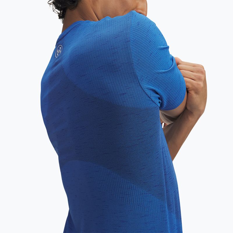 Pánske tréningové tričko Under Armour Vanish Seamless Blue Atlantis/White 3