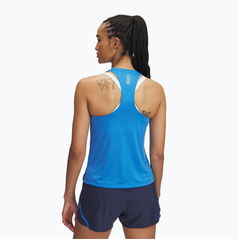Dámske bežecké tričko Under Armour Launch Singlet blue atlantis/reflective 2