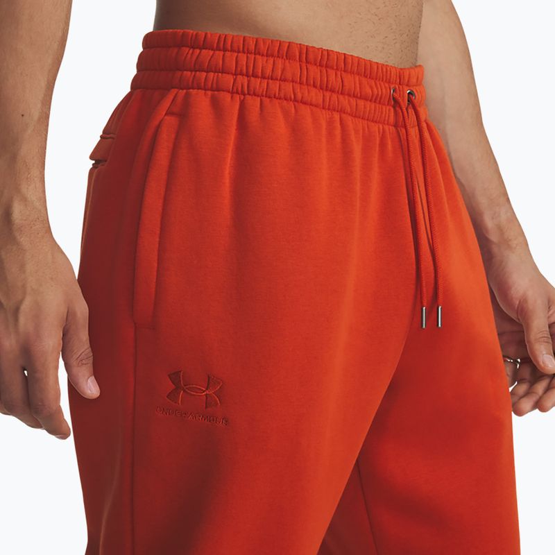Pánske tréningové nohavice Under Armour Essential Fleece Joggers surplus orange/surplus orange 4