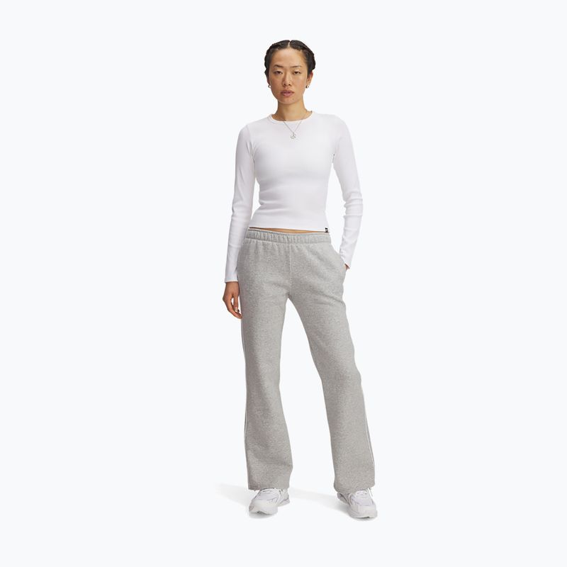 Dámske nohavice Under Armour Rival Fleece Piped blue gray light heather white 2