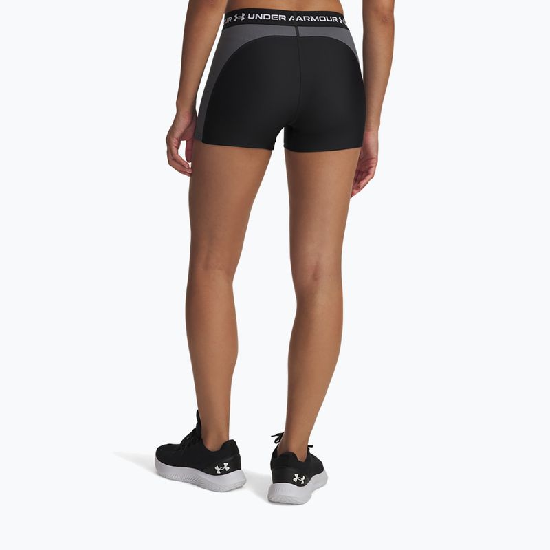 Dámske tréningové šortky Under Armour HeatGear Rib Shorty black/castlerock/white 3