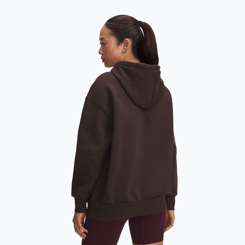 Damska bluza Under Armour Icon Fleece Hoodie kona brown/white 2