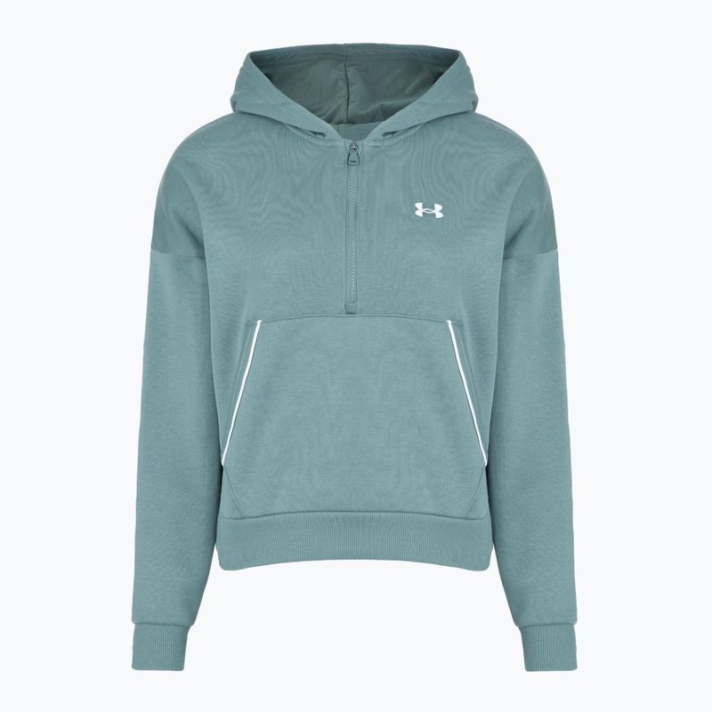 Dámska mikina Under Armour Rival Fleece Piped HZ Hoodie jasper blue/white 3