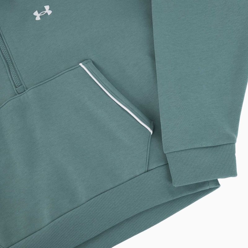 Dámska mikina Under Armour Rival Fleece Piped HZ Hoodie jasper blue/white 5