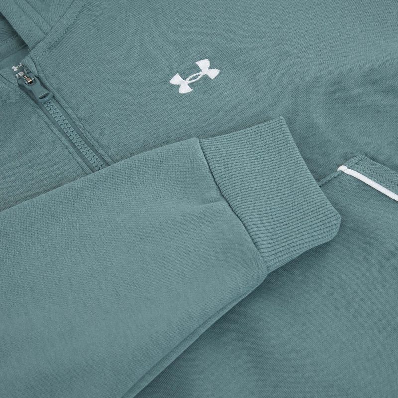 Dámska mikina Under Armour Rival Fleece Piped HZ Hoodie jasper blue/white 6