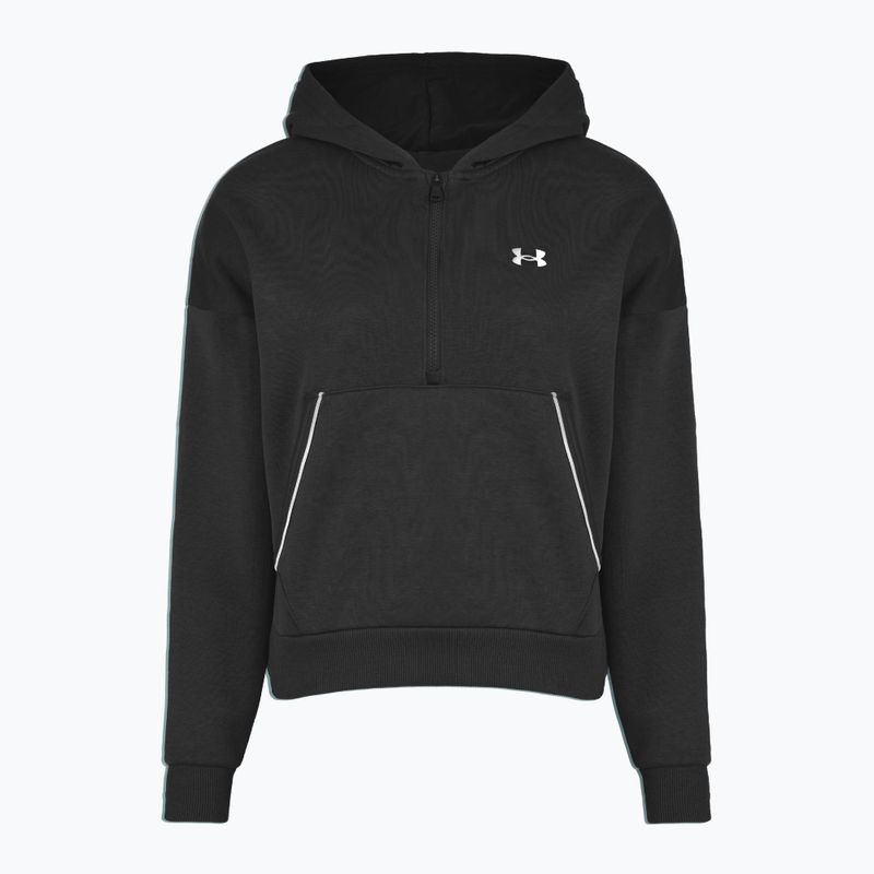 Damska bluza Under Armour Rival Fleece Piped HZ Hoodie czarna/biała 3