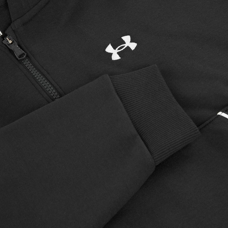 Damska bluza Under Armour Rival Fleece Piped HZ Hoodie czarna/biała 5