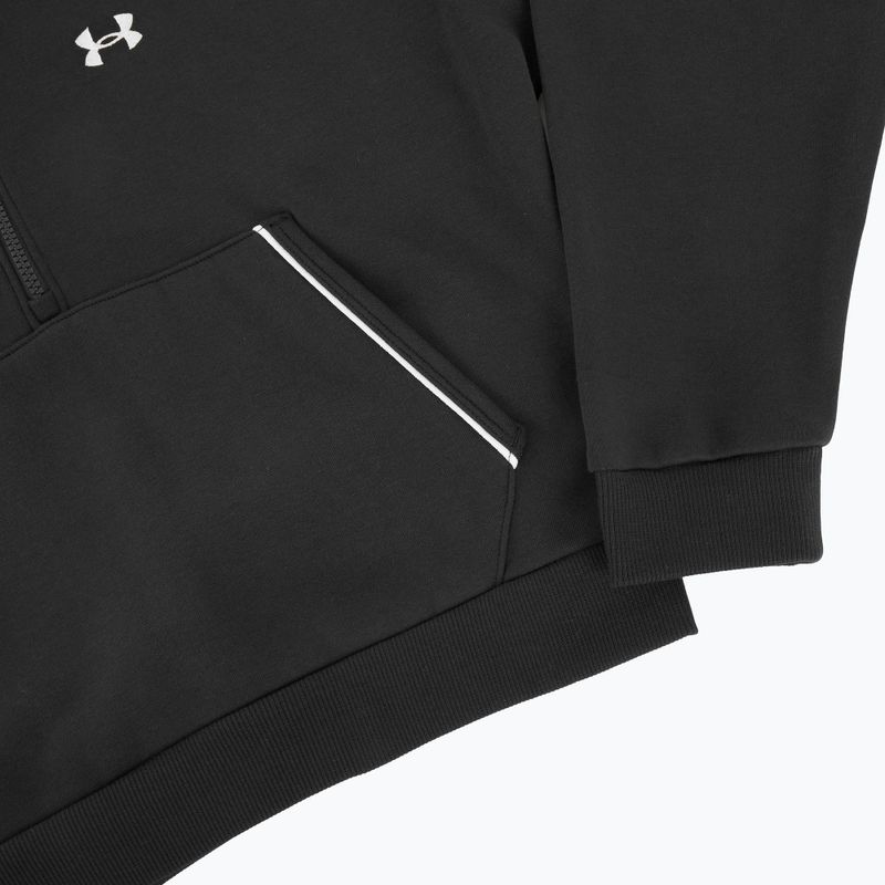 Damska bluza Under Armour Rival Fleece Piped HZ Hoodie czarna/biała 6