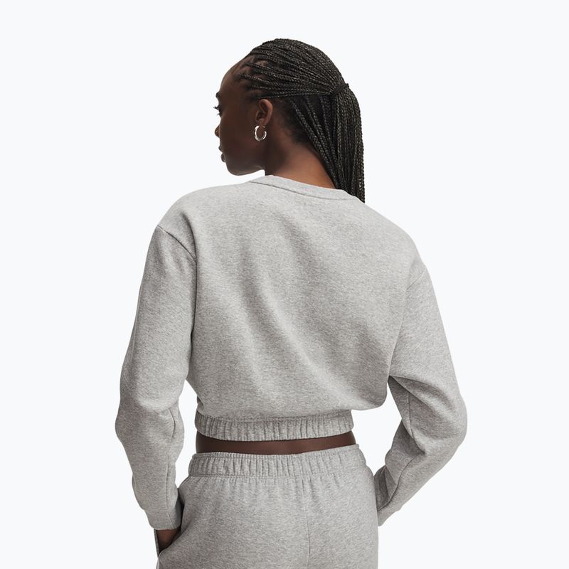 Dámská mikina Under Armour Rival Fleece Piped Crew modrá šedá světlá heather/bílá 2