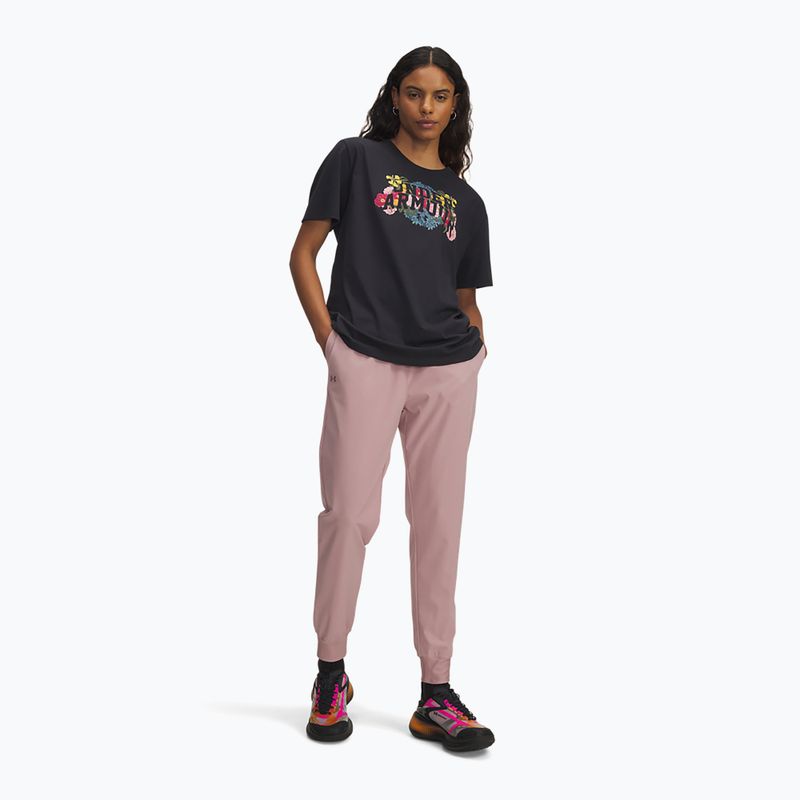 Damske treningové nohavice Under Armour Sport High Rise Woven tourmaline pink/maroon mist 2