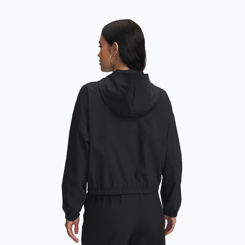 Dámska bunda Under Armour Rival Woven Hoody black/black/white 2