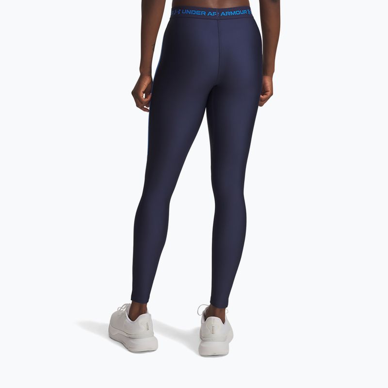 Dámske legíny Under Armour HeatGear Rib washed navy/blue atlantis/blue atlantis 3