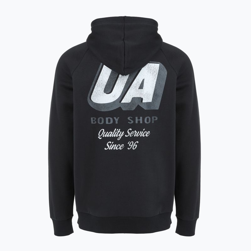 Pánska mikina Under Armour Rival Fleece HBR Logo Hoodie čierna/biela 5
