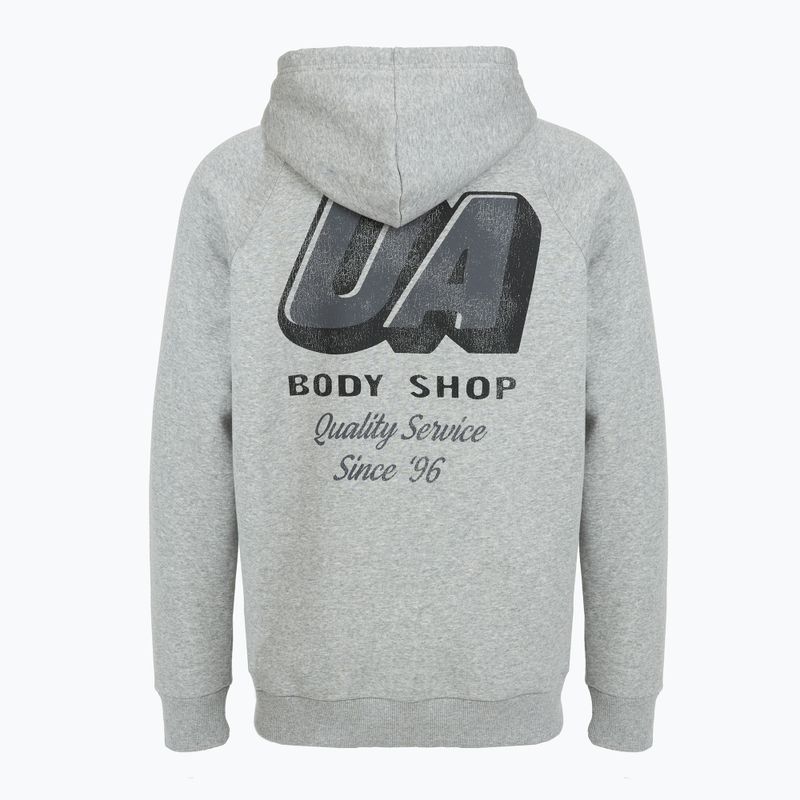 Pánska mikina Under Armour Rival Fleece HBR Logo Hoodie modrá šedá svetlá heather/castlerock 5