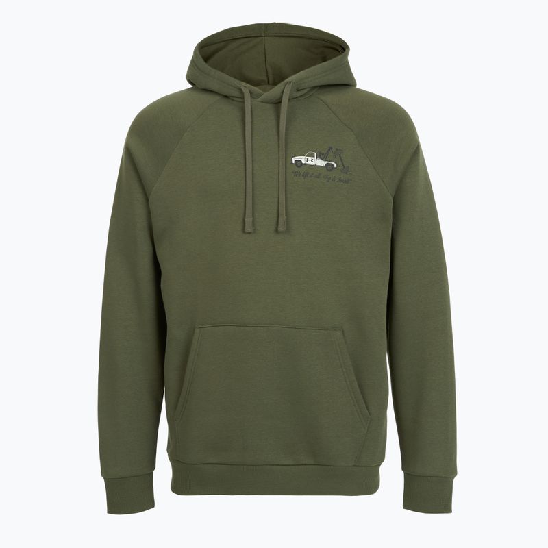 Men's hoodie Under Armour Rival Fleece HBR Logo Hoodie marine from green/stone 4