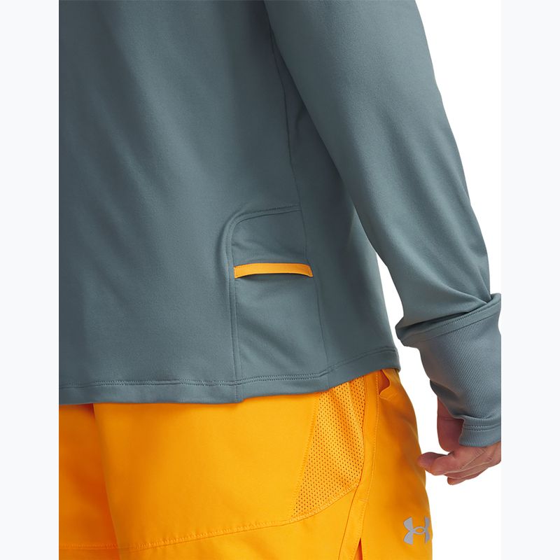 Pánsky bežecký dres longsleeve Under Armour Launch Pro 1/4 Zip jasper blue/reflective 3