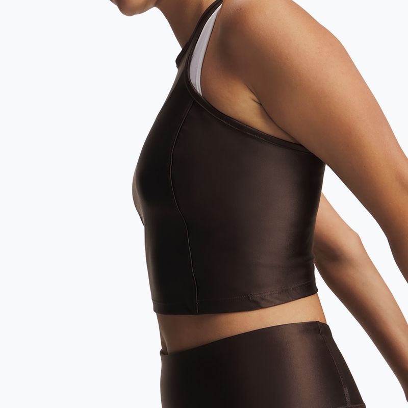 Dámsky tréningová top Under Armour Motion Shine Tank kona brown/black 3