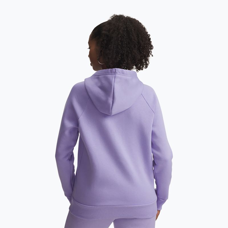 Damska bluza Under Armour Rival Fleece Hoodie transparentna/biała 2