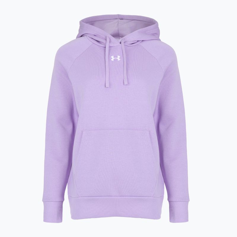 Damska bluza Under Armour Rival Fleece Hoodie transparentna/biała 4