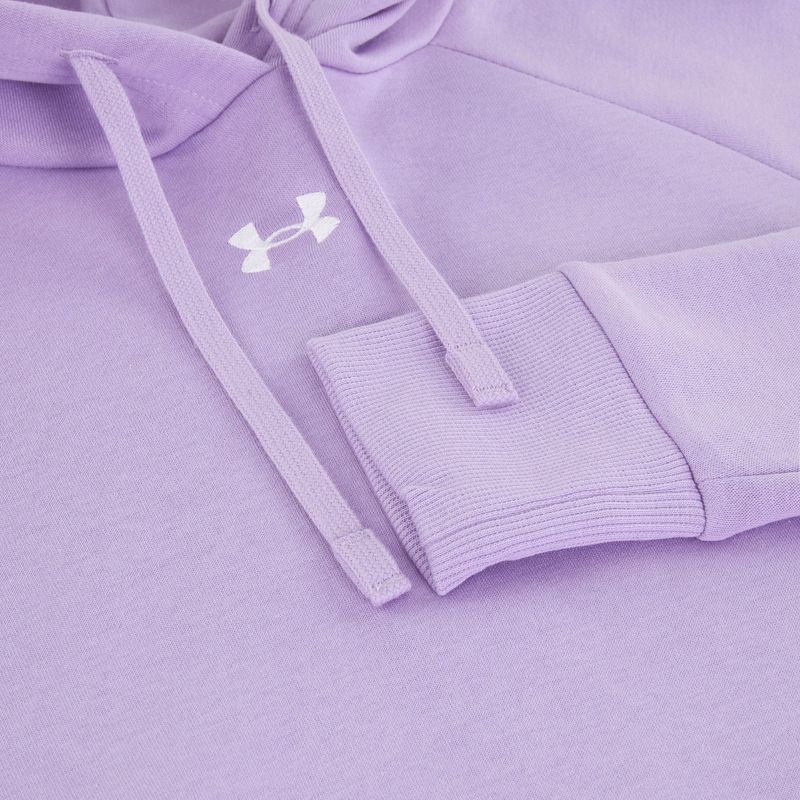 Damska bluza Under Armour Rival Fleece Hoodie transparentna/biała 7