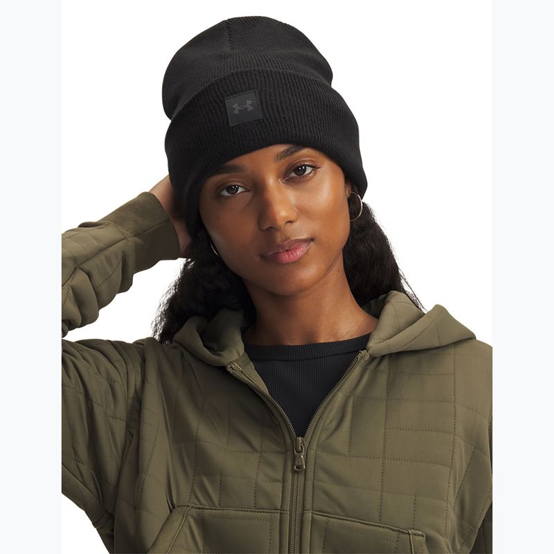 Dámska zimná čiapka Under Armour Halftime beanie black/black/anthracite 3