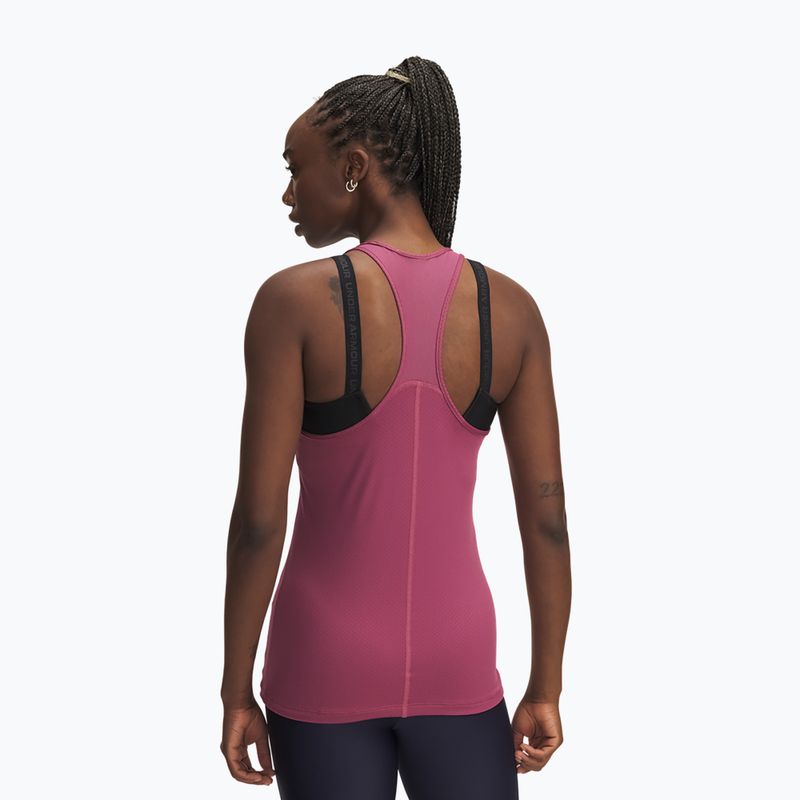 Dámske tréningové tričko Under Armour HeatGear Armour Racer fuchsia dusk/white 2