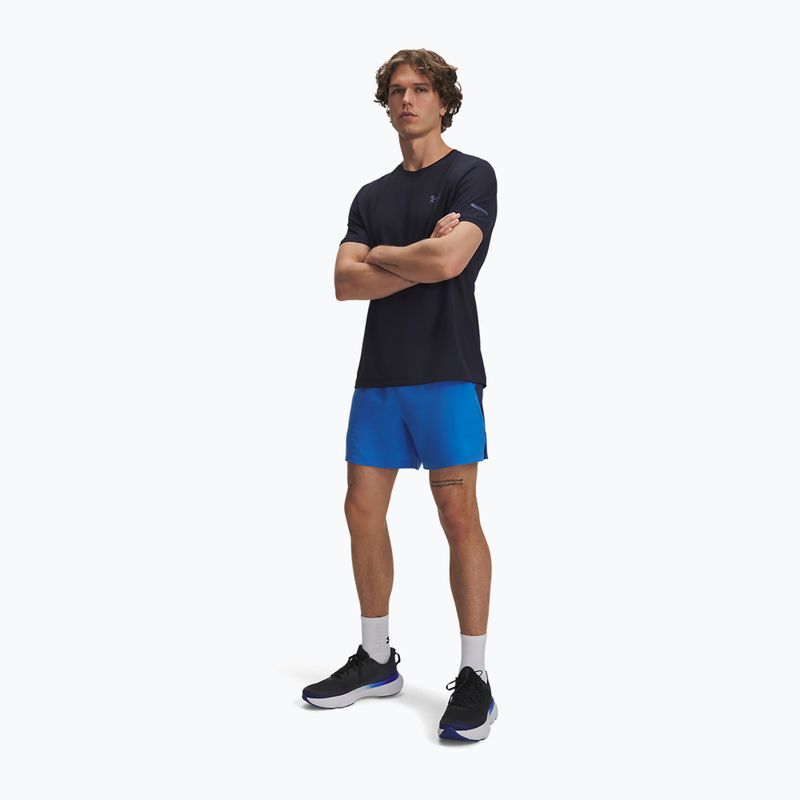 Pánske bežecké šortky Under Armour Launch 5" blue atlantis/washed navy/reflective 2