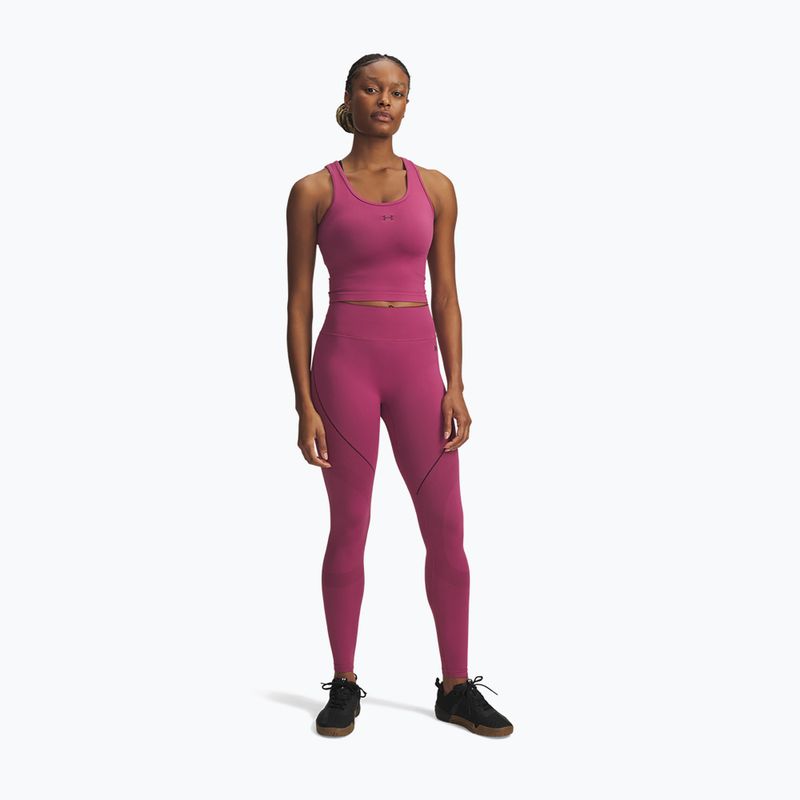 Dámske tréningové legíny Under Armour Vanish Seamless fuchsia dusk/dark maroon/dark maroon 2