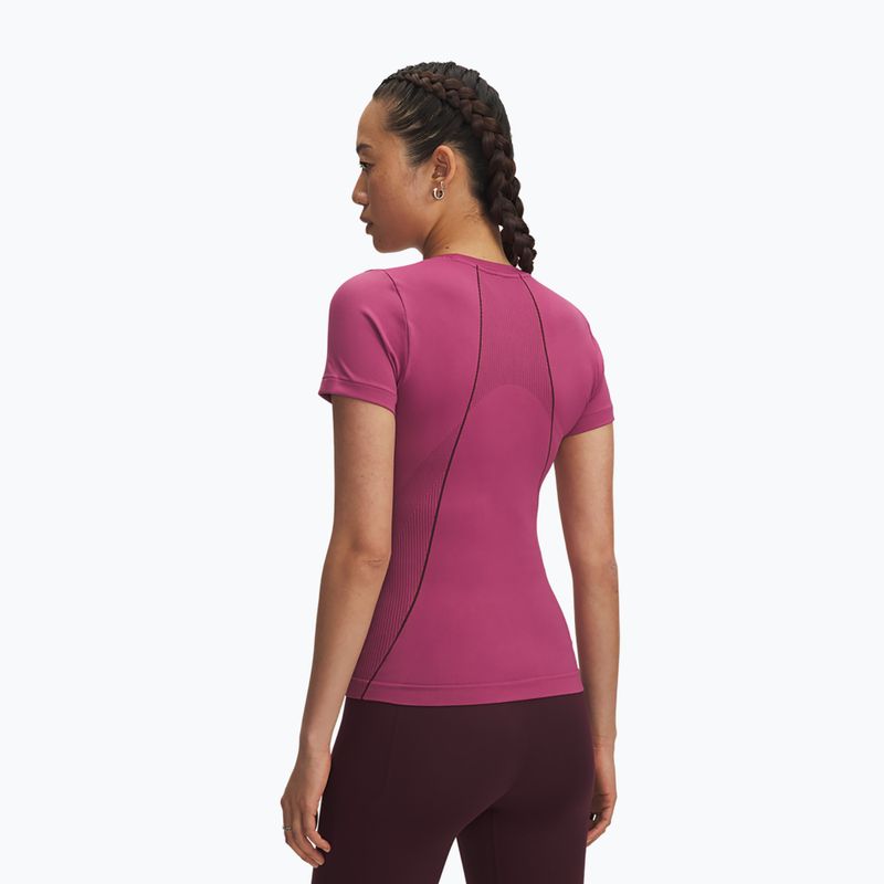 Dámske tréningové tričko Under Armour Vanish Seamless fuchsia dusk/dark maroon/dark maroon 2