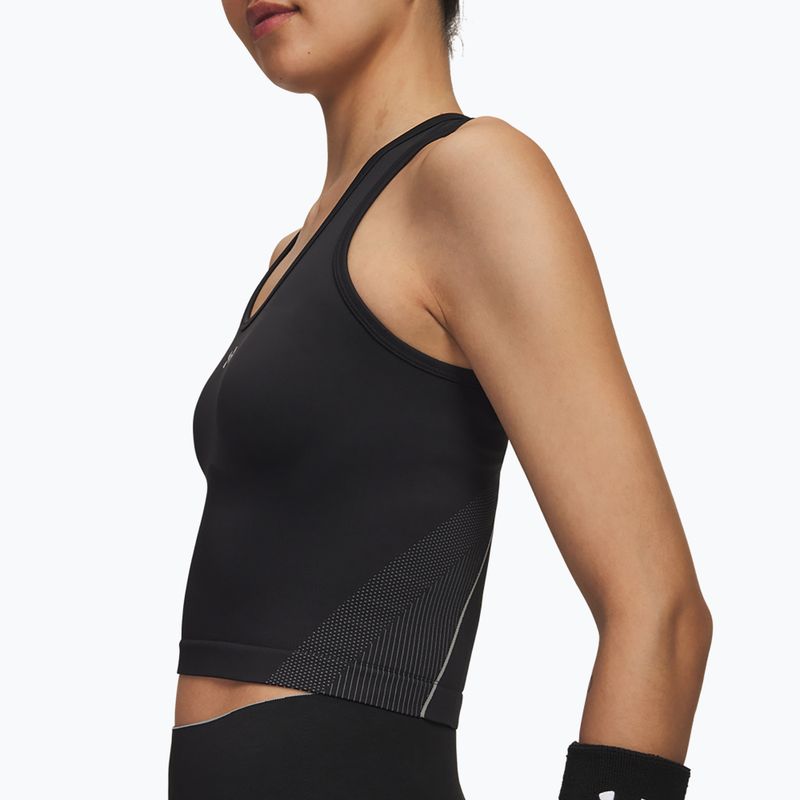 Dámske tréningové tielko Under Armour Vanish Seamless Tank black/steel/steel 3