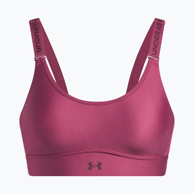 Športová podprsenka Under Armour Infinity Mid fuchsia dusk/dark maroon 4