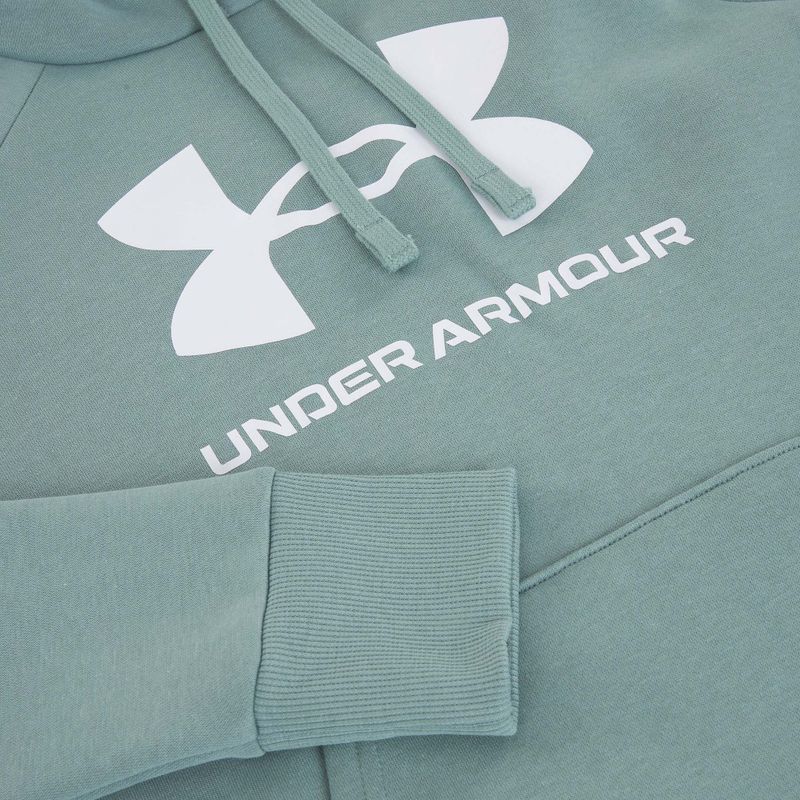Dámská mikina Under Armour Rival Fleece Big Logo Hoody serpentine/bílá 6