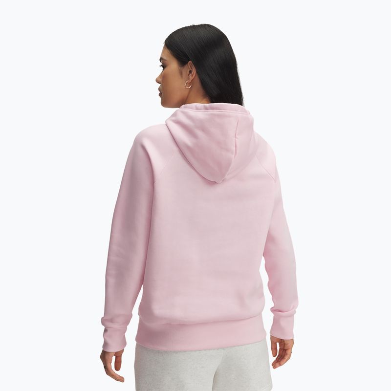 Damska bluza Under Armour Rival Fleece Big Logo Hoody prime pink/white 2