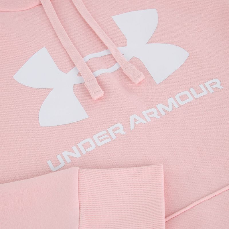 Damska bluza Under Armour Rival Fleece Big Logo Hoody prime pink/white 5