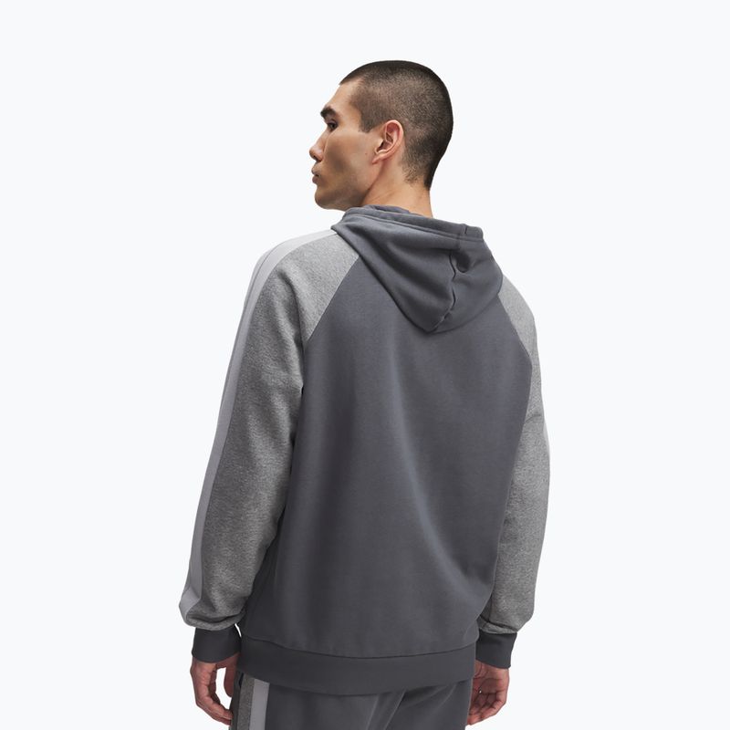 Pánska mikina Under Armour Rival Fleece Colorblock Hoodie castlerock/mod gray/white 2