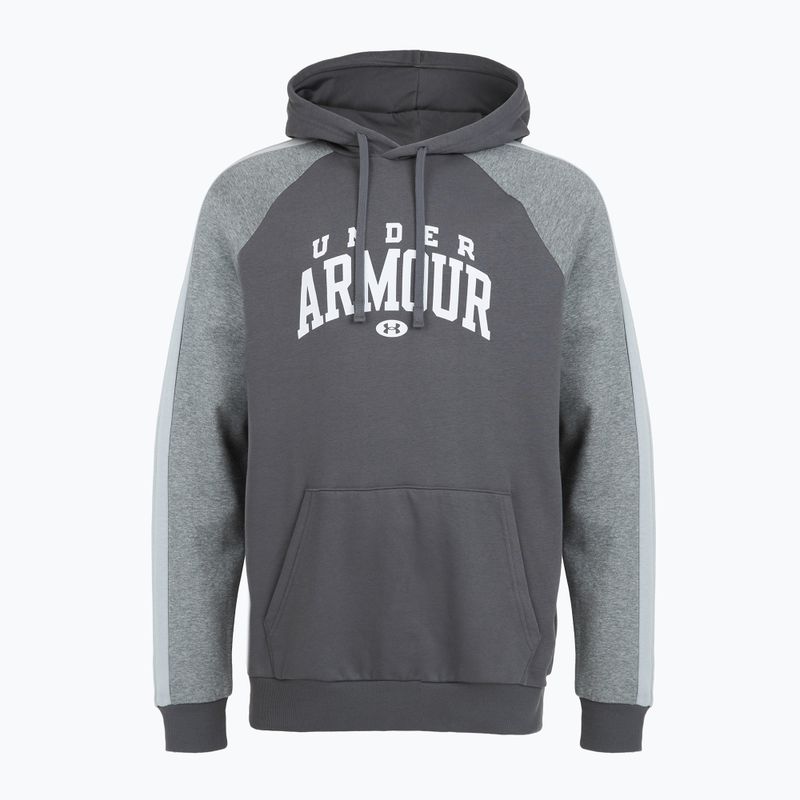 Pánska mikina Under Armour Rival Fleece Colorblock Hoodie castlerock/mod gray/white 3