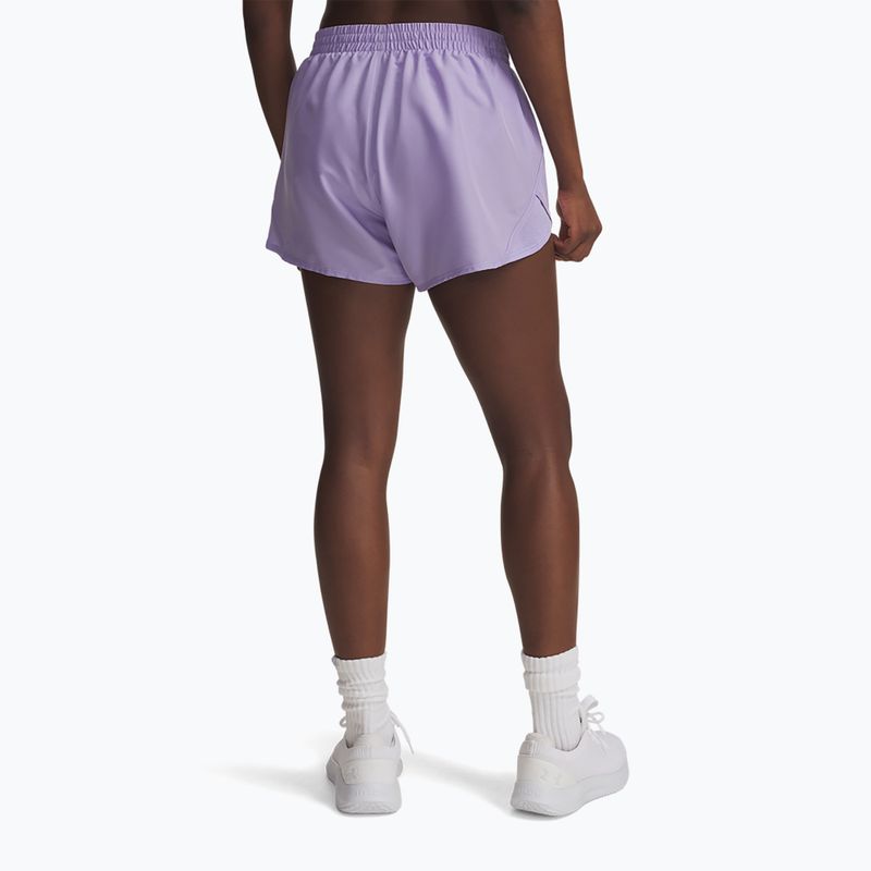 Dámske bežecké šortky Under Armour Fly By 3" transparent/transparent/reflective 3