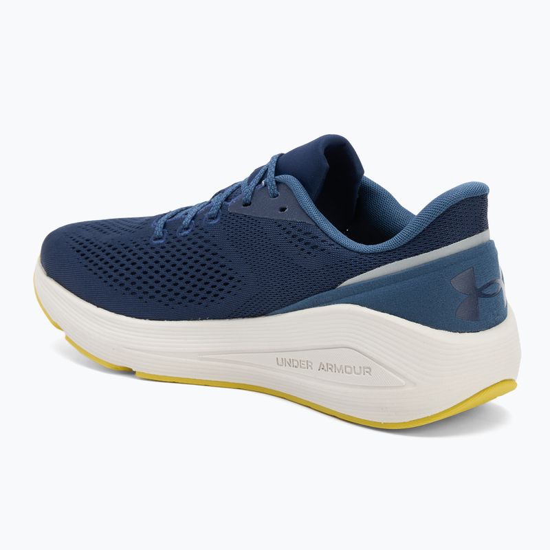 Pánske bežecké topánky Under Armour Sonic 7 washed navy/nu blue/yellow shade 3