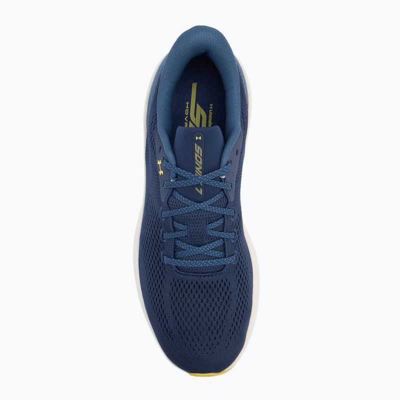 Pánske bežecké topánky Under Armour Sonic 7 washed navy/nu blue/yellow shade 5